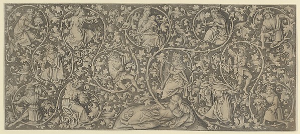 Israhel van Meckenem, Ornamental Engraving with the Tree of Jesse
