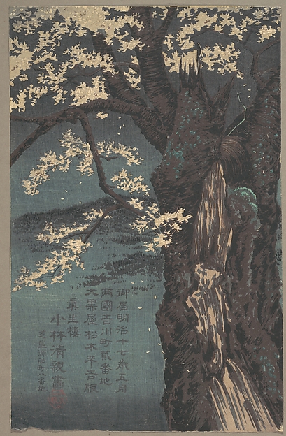Kobayashi Kiyochika, Cherry Tree