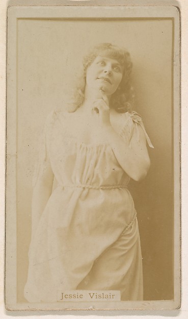 Kinney Brothers Tobacco Company, Jessie Vislair, from the Actresses series (N245) issued by Kinney Brothers to promote Sweet Caporal Cigarettes