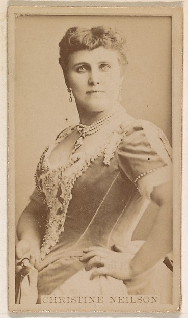 Kinney Brothers Tobacco Company, Christine Neilson, from the Actresses series (N245) issued by Kinney Brothers to promote Sweet Caporal Cigarettes