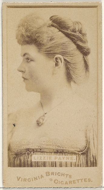 Allen & Ginter, Lizzie Payne, from the Actors and Actresses series (N45, Type 1) for Virginia Brights Cigarettes