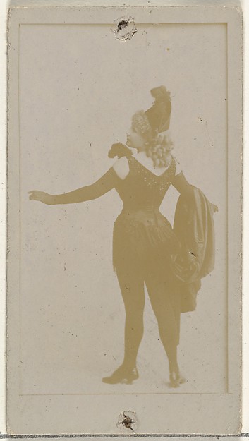 W. Duke, Sons & Co., [Actress wearing long gloves and plumed hat], from the Actors and Actresses series (N145-8) issued by Duke Sons & Co. to promote Duke Cigarettes