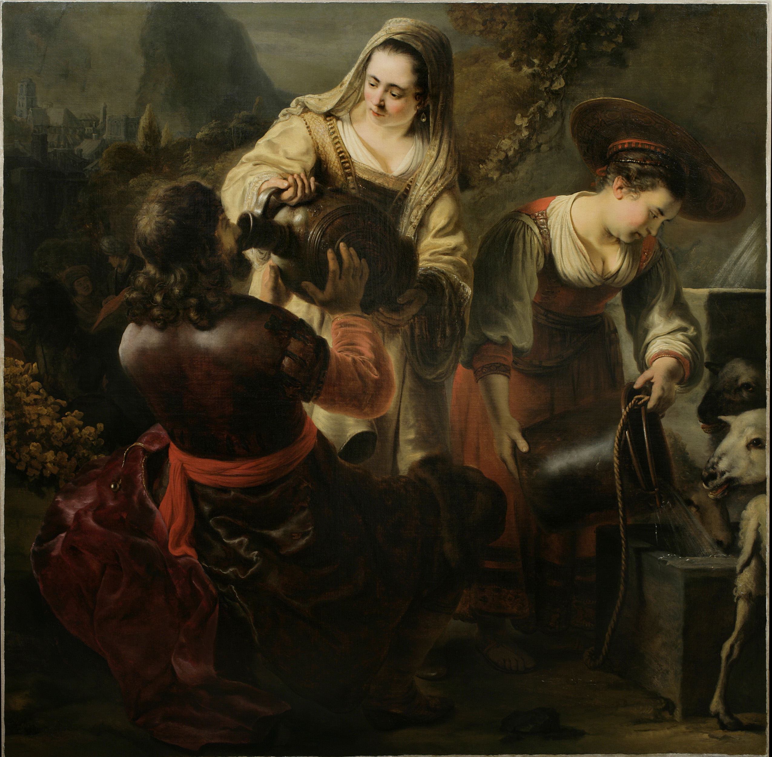 Ferdinand Bol, Rebecca and Eliezer at the Well