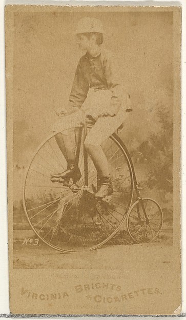 Allen & Ginter, Card 3, from the Girl Cyclists series (N49) for Virginia Brights Cigarettes
