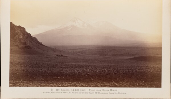 Carleton Watkins, Mt. Shasta, 14,400 Feet. View from Sheep Rocks.