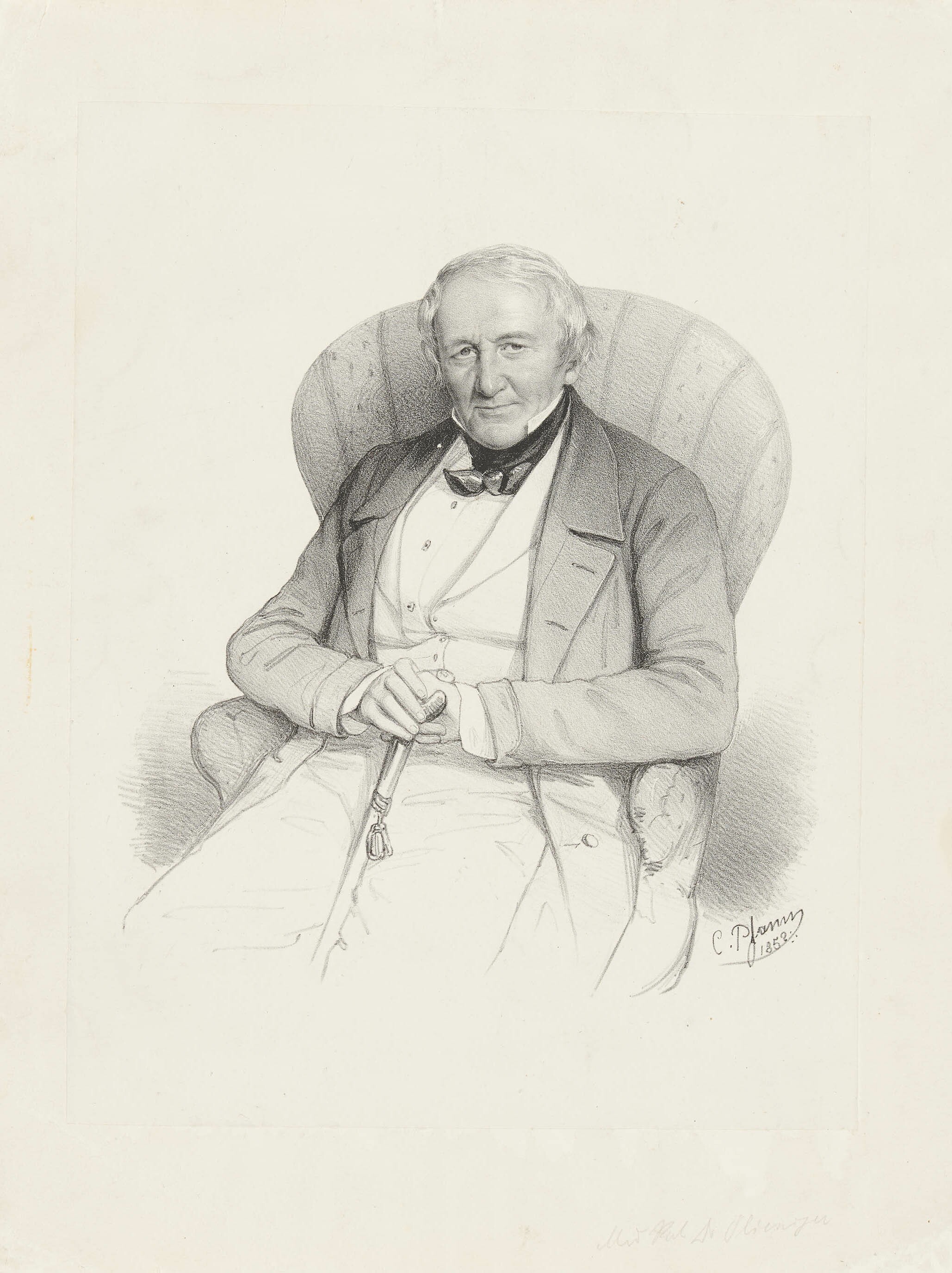 Christian Sigmund Pfann, Bildnis August Heinrich Christoph von Wächter