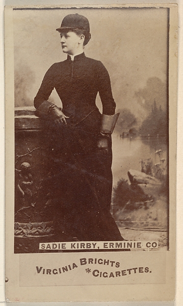 Allen & Ginter, Sadie Kirby, Erminie Co., from the Actors and Actresses series (N45, Type 6) for Virginia Brights Cigarettes