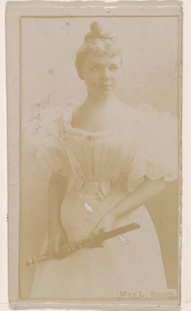 Kinney Brothers Tobacco Company, May L. Smith, from the Actresses series (N245) issued by Kinney Brothers to promote Sweet Caporal Cigarettes