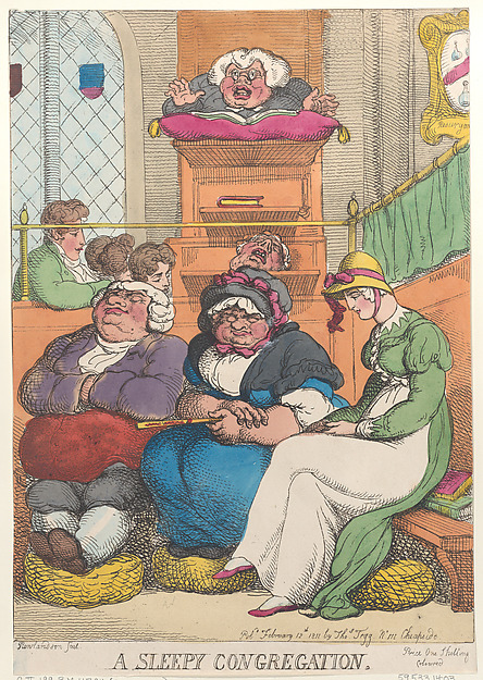 Thomas Rowlandson, A Sleepy Congregation