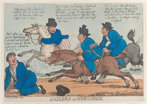 Thomas Rowlandson, Sailors on Horseback