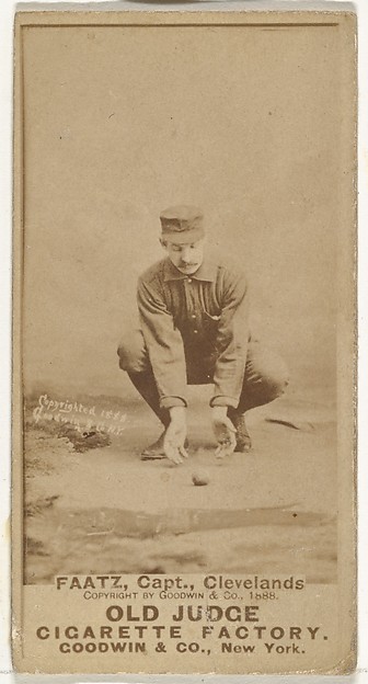 Goodwin & Company, Jayson S. "Jay" Faatz, Captain, Cleveland, from the Old Judge series (N172) for Old Judge Cigarettes