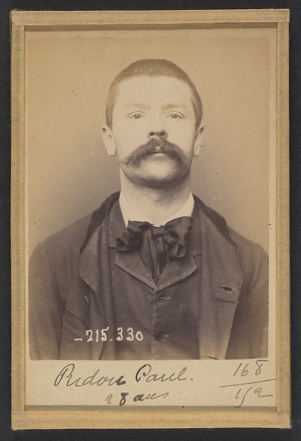 Alphonse Bertillon, Ridou. Paul, François. 27 (ou 28) ans. Ébéniste. Anarchiste. 8/3/94.