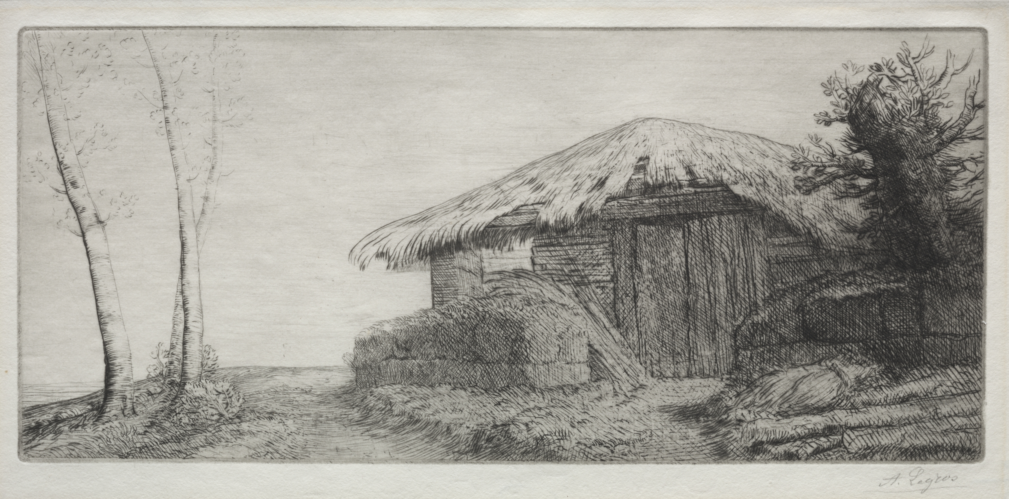 Alphonse Legros, Sheepfold on the Hill (Bergerie sur le Coteau)
