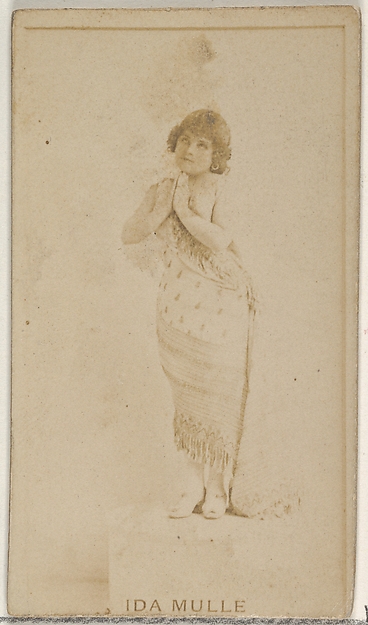 Allen & Ginter, Ida Mulle, from the Actors and Actresses series (N45, Type 8) for Virginia Brights Cigarettes
