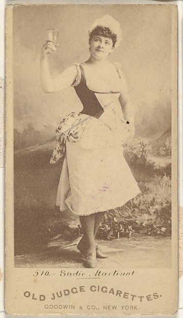 Goodwin & Company, Sadie Martinot, from the Actors and Actresses series (N171) for Old Judge Cigarettes