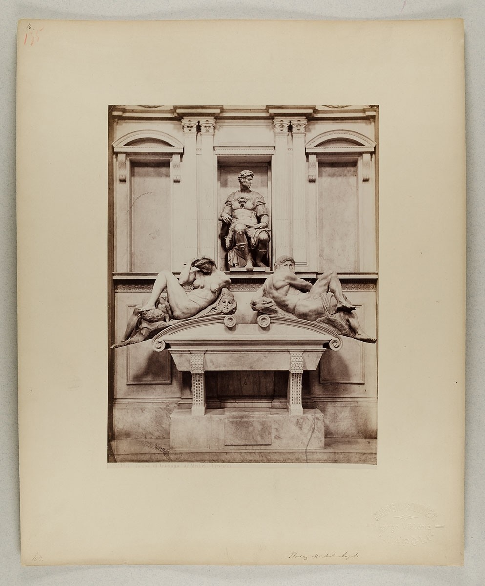 Giorgio Sommer, No. 1877. Tomba di Giuliano de Medici (Firenze)