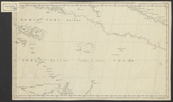 Anville, Jean Baptiste Bourguignon d', (1697-1782) (cartographer), Quatriéme Feuille particuliére de la Tartarie Chinoise, occupée par une partie du Cobi ou Cha-Mo Desert sabloneux, jusqu'à la Ville de Hami