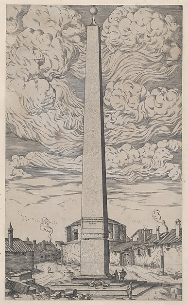 Anonymous, The Vatican Obelisk, from "Speculum Romanae Magnificentiae"