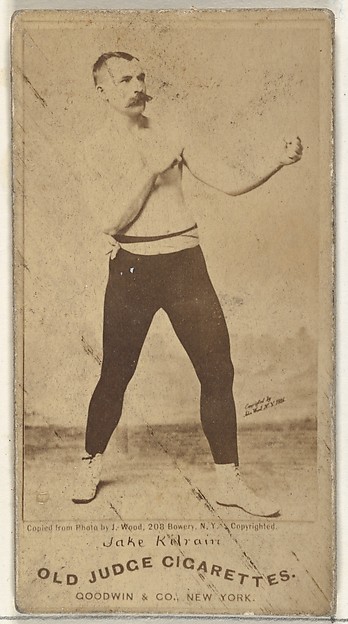Goodwin & Company, Jake Kilrain, from the Celebrities and Prizefighters series (N174) for Old Judge Cigarettes
