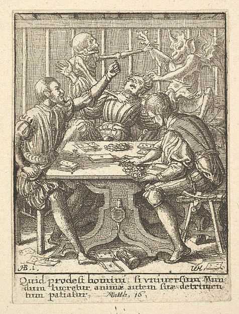 Wenceslaus Hollar, The Gamesters, from "Dance of Death"
