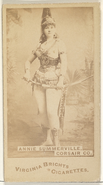 Allen & Ginter, Annie Summerville, Corsair Co., from the Actors and Actresses series (N45, Type 1) for Virginia Brights Cigarettes