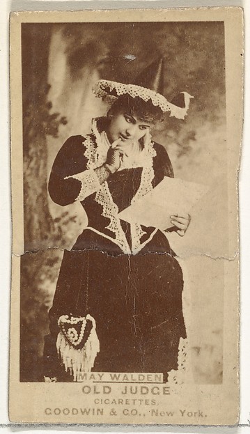 Goodwin & Company, May Walden, from the Actors and Actresses series (N171) for Old Judge Cigarettes