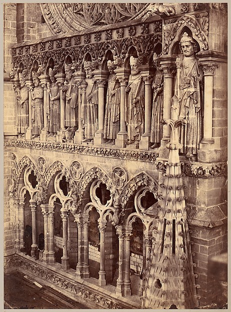 Unknown, [Pointed Arches, Sculptural Saints, and Rose Window, Amiens Cathedral]