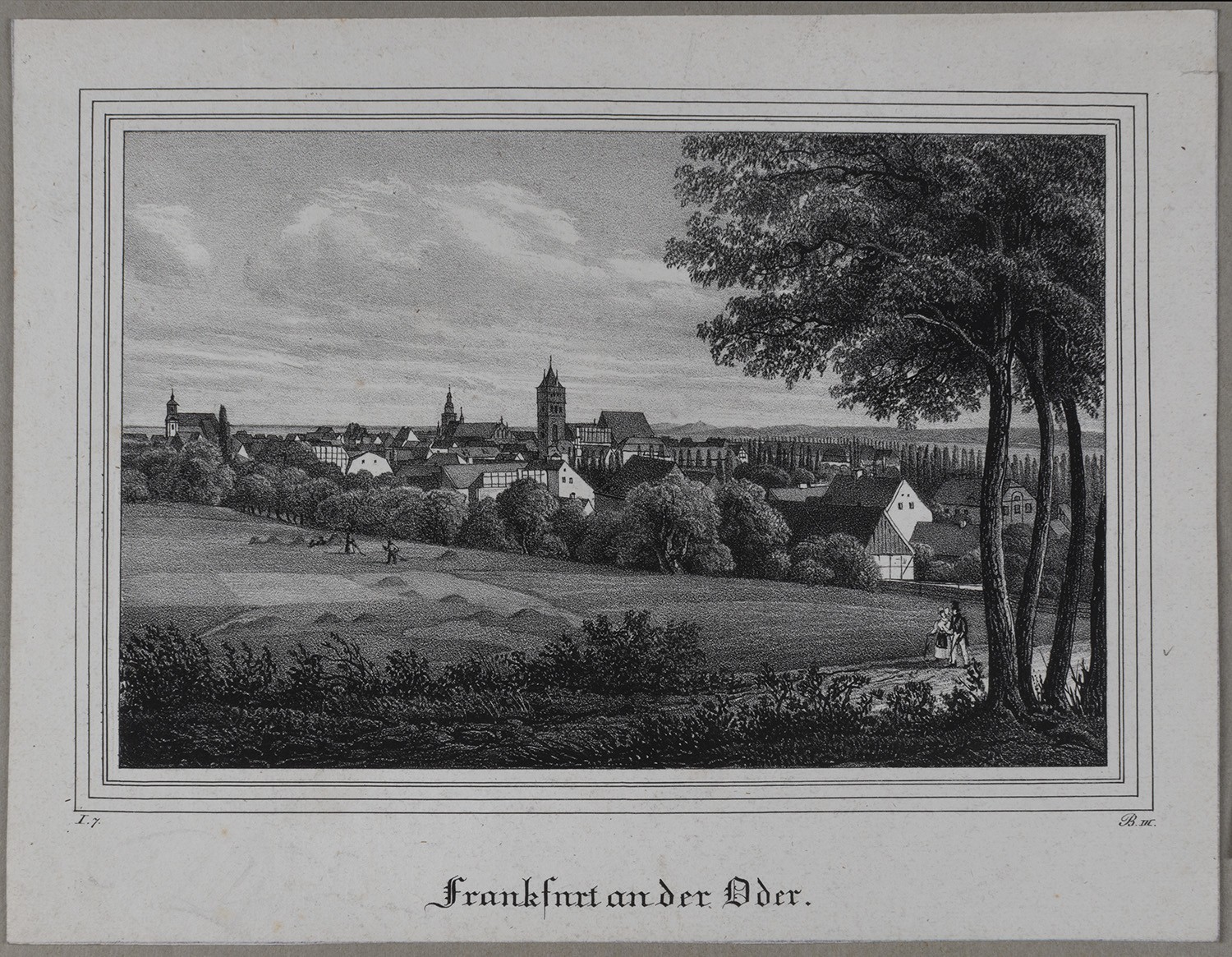 Heinrich Wilhelm Teichgräber, Frankfurt (Oder): Stadtansicht von Südwesten
