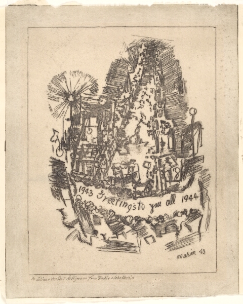 John Marin, 1943 - Greetings to You All - 1944