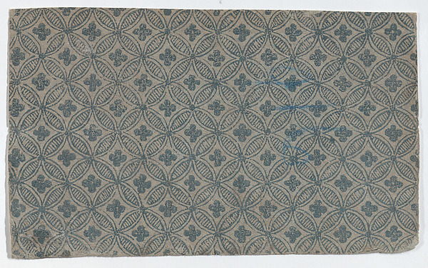 Anonymous, Sheet with pattern of overlapping circles with clover shapes