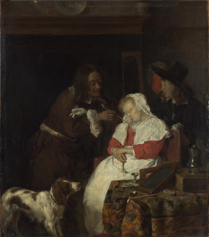 Gabriel Metsu, Two Men with a Sleeping Woman