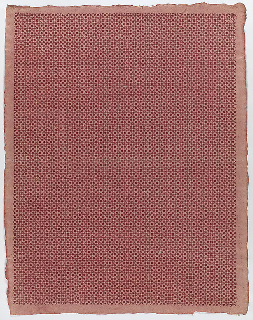 Anonymous, Sheet with an overall honeycomb pattern