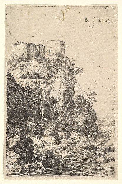 Bartholomeus Breenbergh, Cascades near Ponte della Trave, from "The Ruins of Rome"