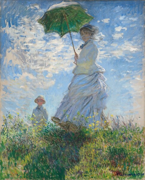 Claude Monet, Woman with a Parasol - Madame Monet and Her Son
