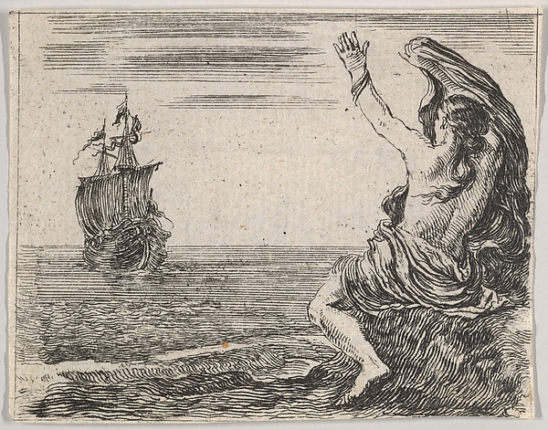 Stefano della Bella, Theseus and Ariadne, from "Game of Mythology" (Jeu de la Mythologie)