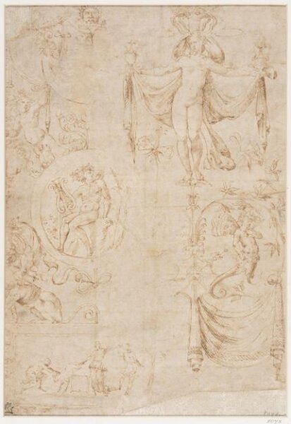 Unknown, Two vertical bands of grotesque ornament