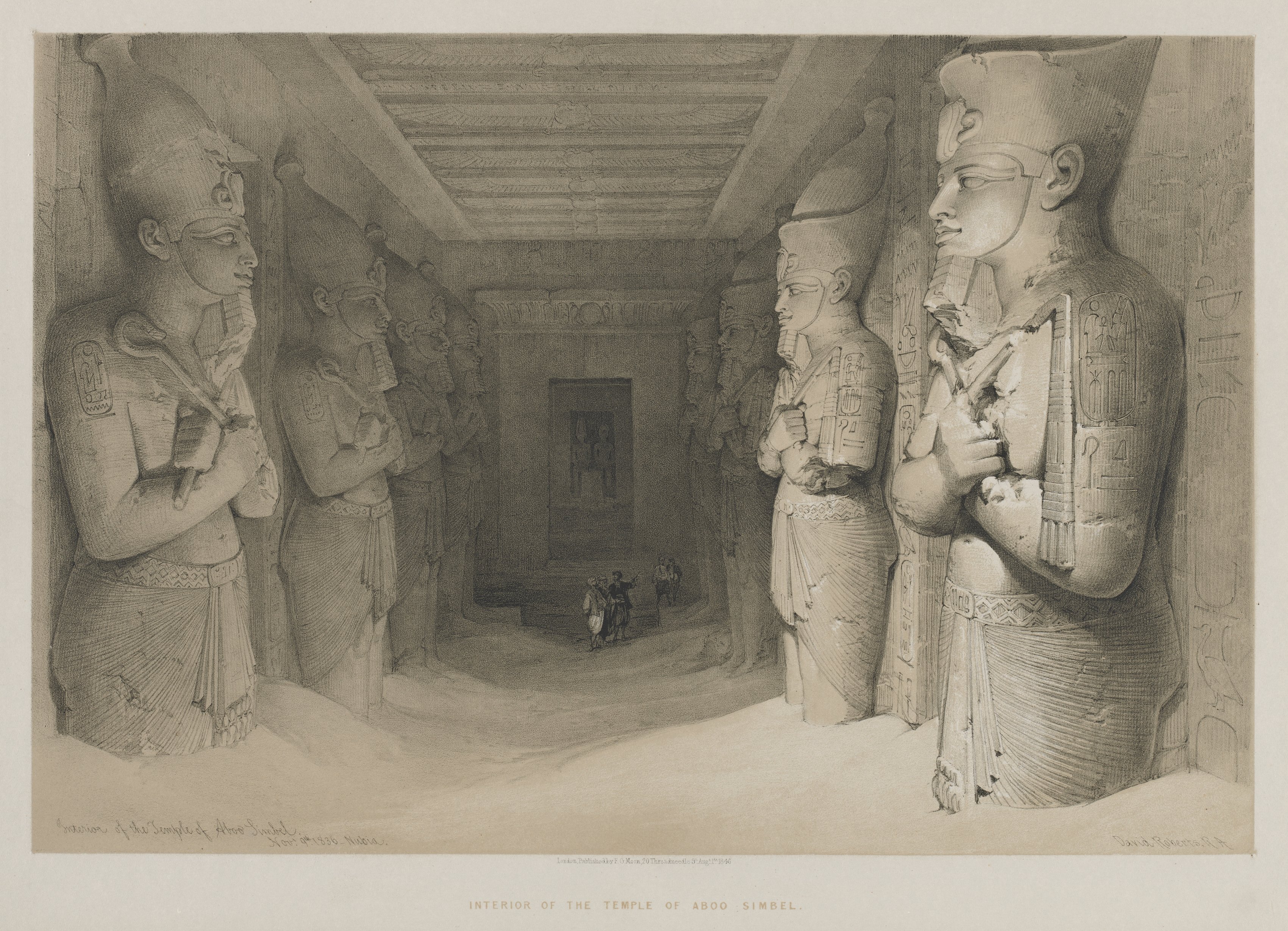 Louis Haghe, Egypt and Nubia, Volume I: Interior of the Temple of Aboo-Simbel
