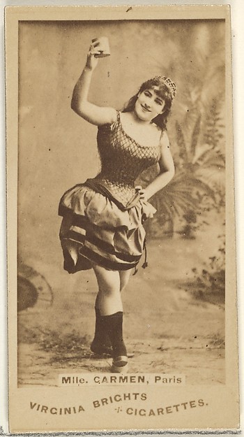 Allen & Ginter, Mlle. Carmen, Paris, from the Actors and Actresses series (N45, Type 1) for Virginia Brights Cigarettes