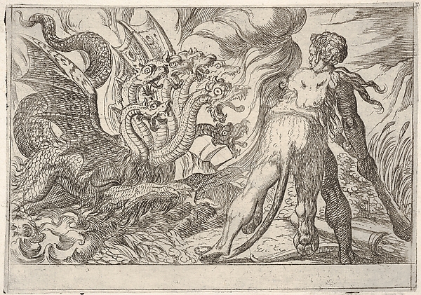Antonio Tempesta, Hercules and the Hydra of Lerna, from "The Labors of Hercules"