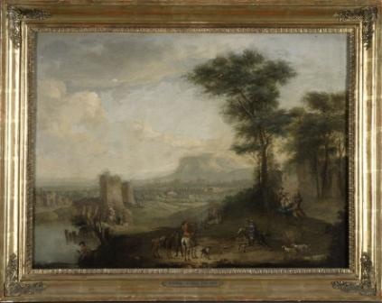 Wilhelm von Kobell, Amöne Landschaft mit Jägern