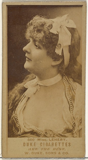 W. Duke, Sons & Co., Card Number 509, Miss Lehery, from the Actors and Actresses series (N145-7) issued by Duke Sons & Co. to promote Duke Cigarettes
