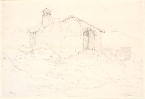 Wilhelm Marstrand, Bjerglandskab med en hytte