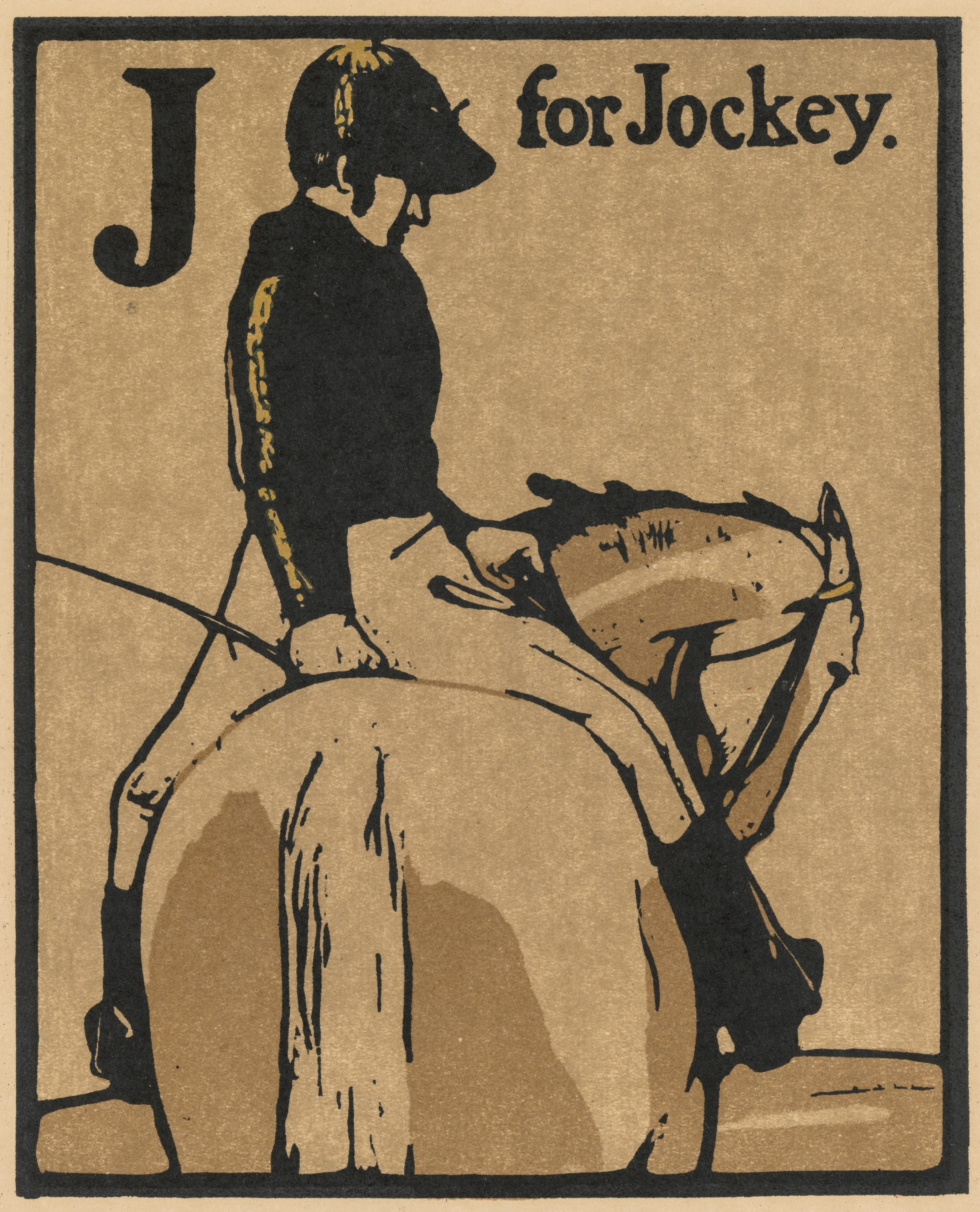 William Nicholson, An Alphabet: J for Jockey