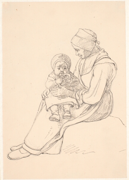Wilhelm Marstrand, Svensk pige med et barn på skødet