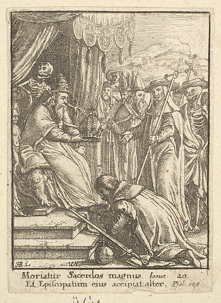 Wenceslaus Hollar, The Pope, from "Dance of Death"