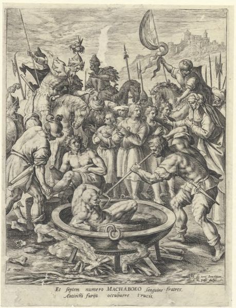 Passe, Crispijn van de, (approximately 1565-1637), (printmaker), Triumphus Martyrum: The martyrdom of the mother and the seven sons