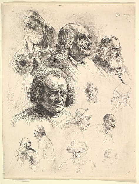 Jean Jacques de Boissieu, Study of Thirteen Heads
