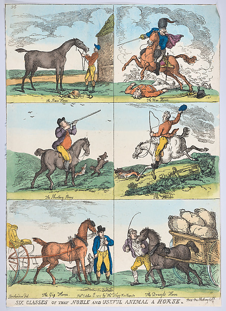 Thomas Rowlandson, Six Classes of the Noble and Useful Animal a Horse