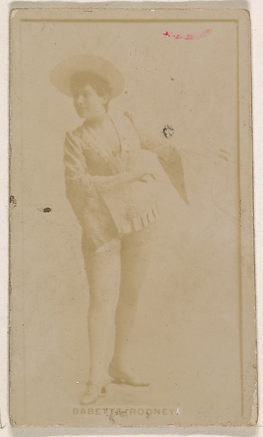 Kinney Brothers Tobacco Company, Babette Rodney, from the Actresses series (N245) issued by Kinney Brothers to promote Sweet Caporal Cigarettes