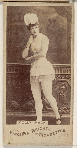 Allen & Ginter, Molly Mack, from the Actors and Actresses series (N45, Type 1) for Virginia Brights Cigarettes